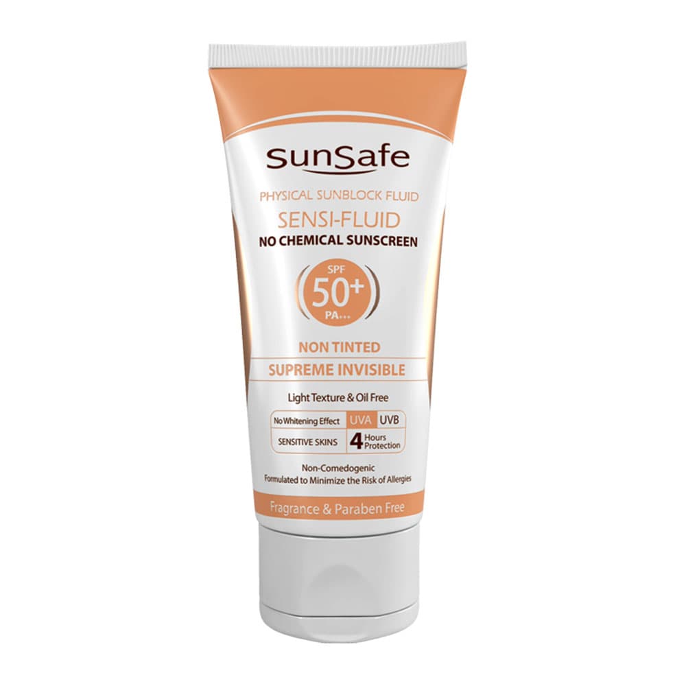 سان سیف - فلوئید ضدآفتاب فیزیکال spf 50 بدون رنگ
