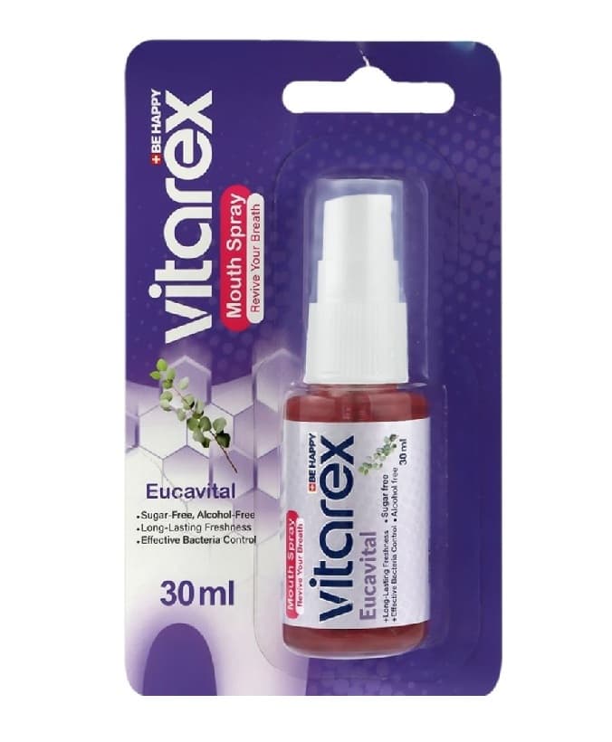 Vitarex - اسپری دهانشویه و خوشبو کننده دهان با رایحه اکالیپتوس